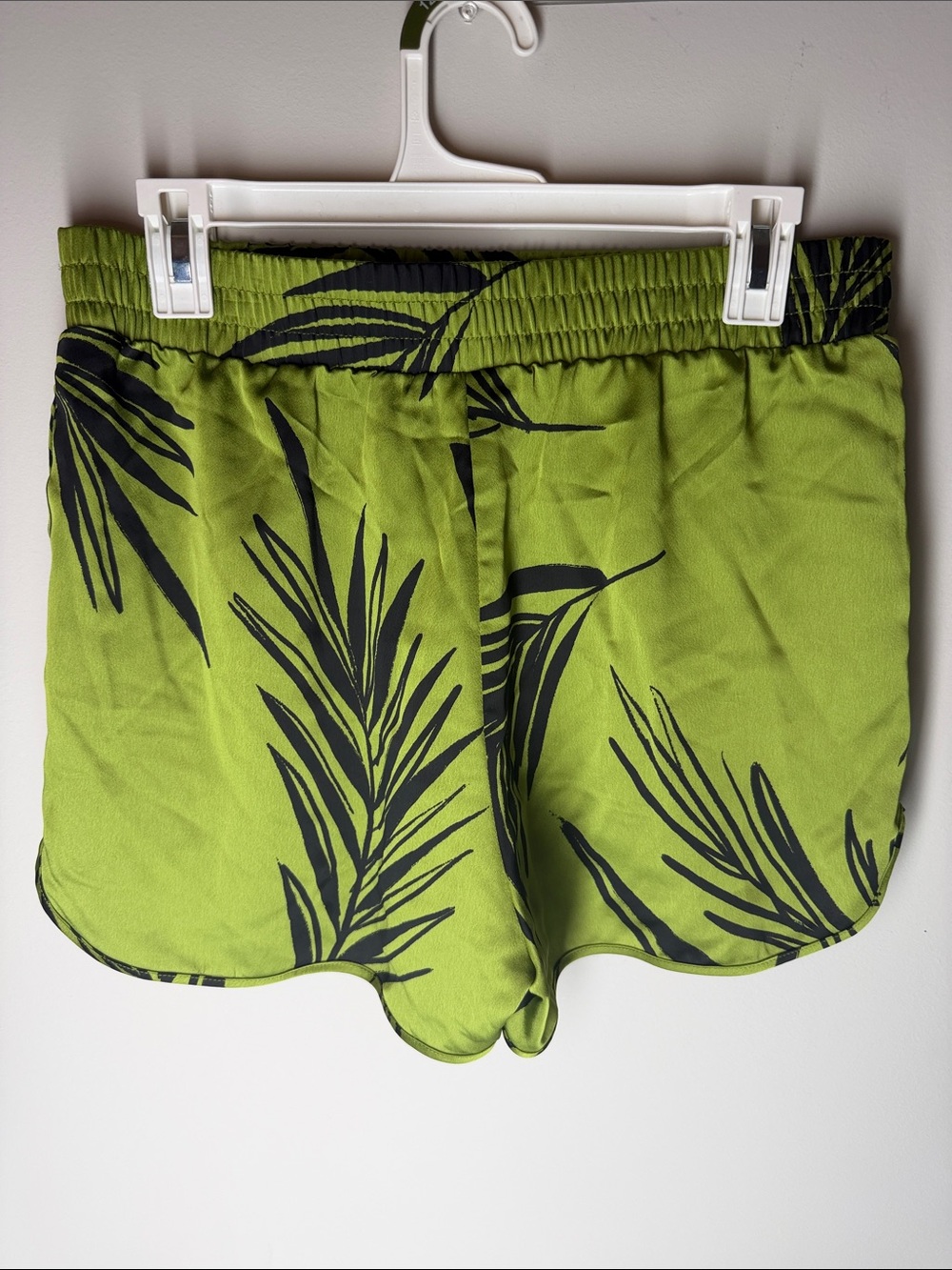 a new day Lime Green Tropical Print Athletic Shorts